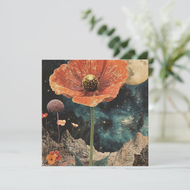 Orange Poppy under Moonlight (Stående Fram)