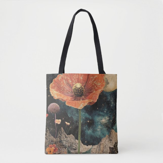 Orange Poppy under Moonlight Tygkasse (Framsida)