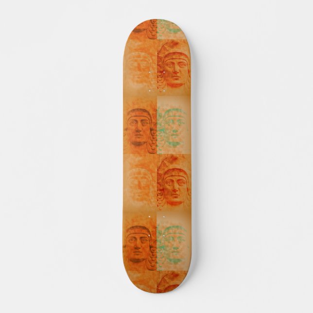 Orange, popup-dekorston, stone, skateboard Deck (Framsida)