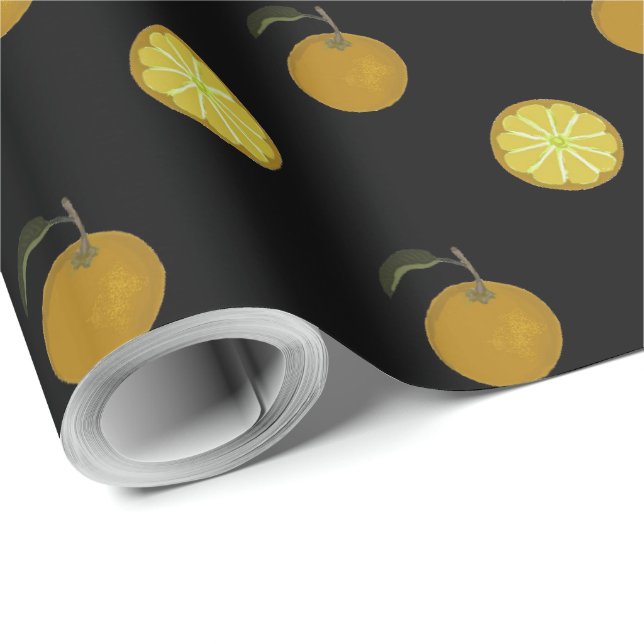 orange presentpapper (Rullad Hörn)