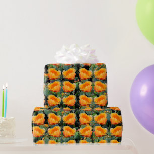 Orange Prickly Pear Opuntia Cactus Flower Design Presentpapper