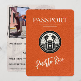 Orange Puerto Rico Passport Spara Datumet