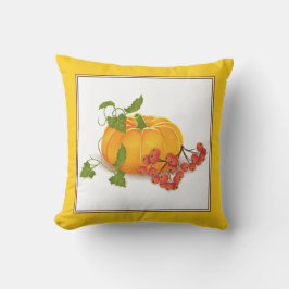 Orange pumpa, gult gräns fallande Thanksgiving Kudde