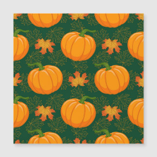 Orange Pumpa Höstlöv Mönster