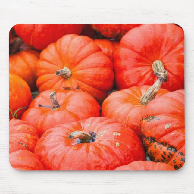 Orange pumpa på marknad, Tyskland Musmatta (Framsidan)