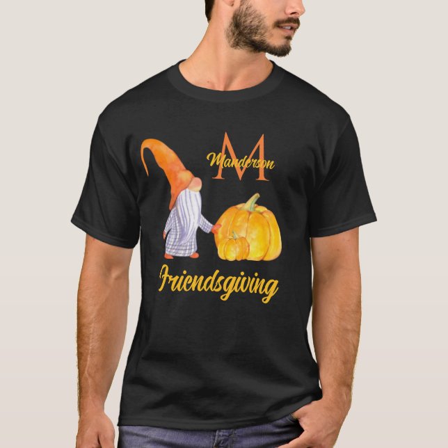 Orange Pumpa Tomte Vännerstura T Shirt (Framsida)