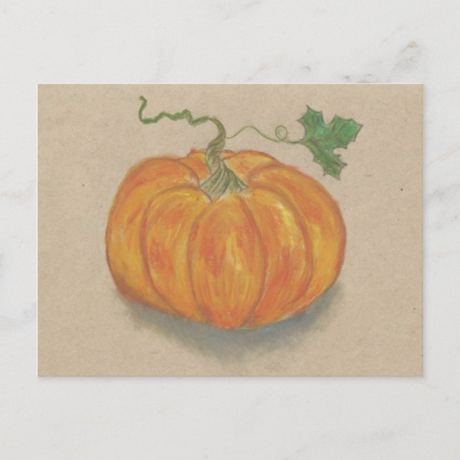 Orange pumpa vykort (Framsida)