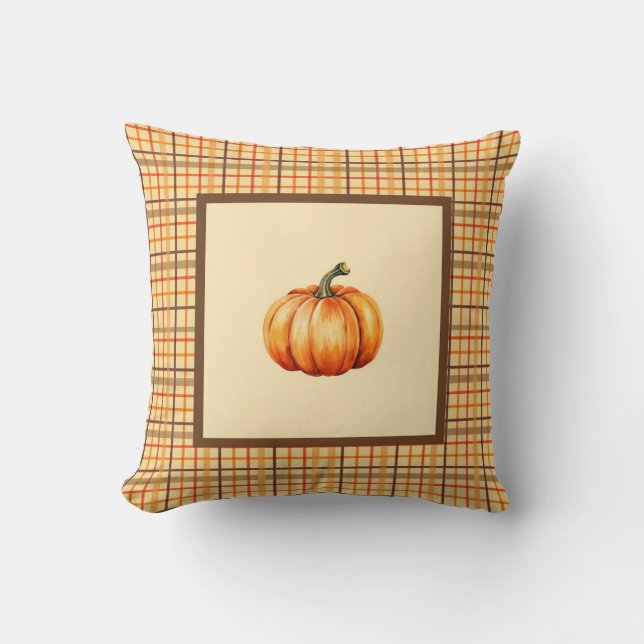 Orange Pumpagårdshus Höstaccent för Henne Kudde (Framsida)