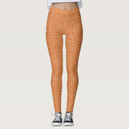 Orange Pumpamuster Höst Halloween-fest Leggings