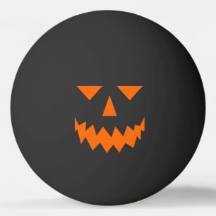 Orange Pumpkin Ansikte Ping Pong Boll