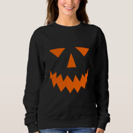 Orange Pumpkin Ansikte Sweatshirt T Shirt