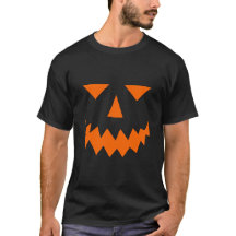 Orange Pumpkin Ansikte T-Shirt