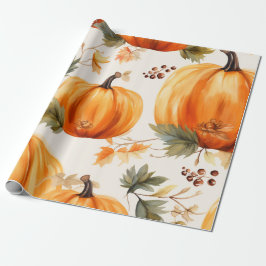 Orange Pumpkin är på vägen till höstens babydusch Presentpapper