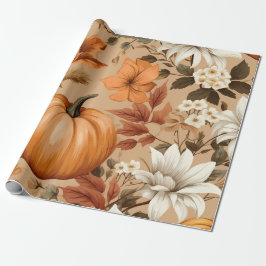 Orange Pumpkin är på vägen till höstens babydusch Presentpapper