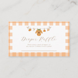 Orange Pumpkin Baby Raffle-hölje 3,5 x 2 Tilläggskort