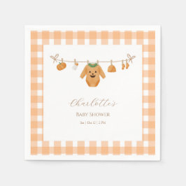 Orange Pumpkin Baby Shower Napkins Pappersservett