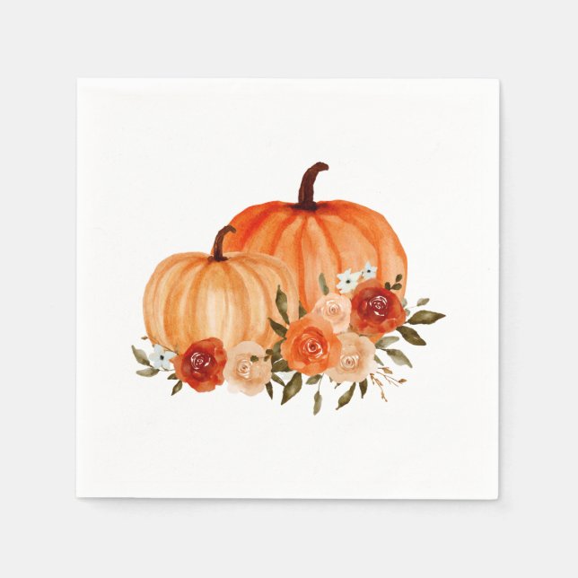 Orange Pumpkin | Babyskor | BLOMMIGT RO Pappersservett (Framsidan)