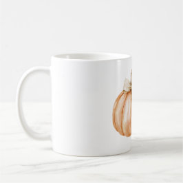 Orange Pumpkin Cream Bow Leaf Kaffemugg