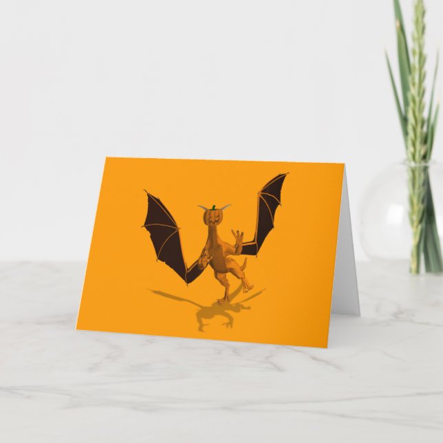 Orange Pumpkin Dragon Kort (Framsida)