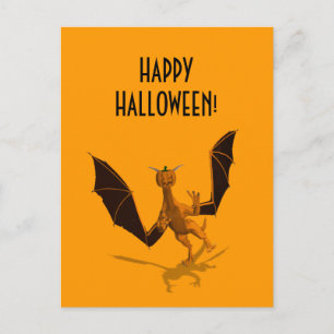 Orange Pumpkin Dragon Vykort