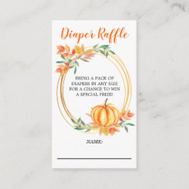 Orange Pumpkin Fall Baby Shower Raffle Tilläggskort