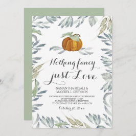 Orange Pumpkin Greenery Ingenting Finare Kärlek Inbjudningar