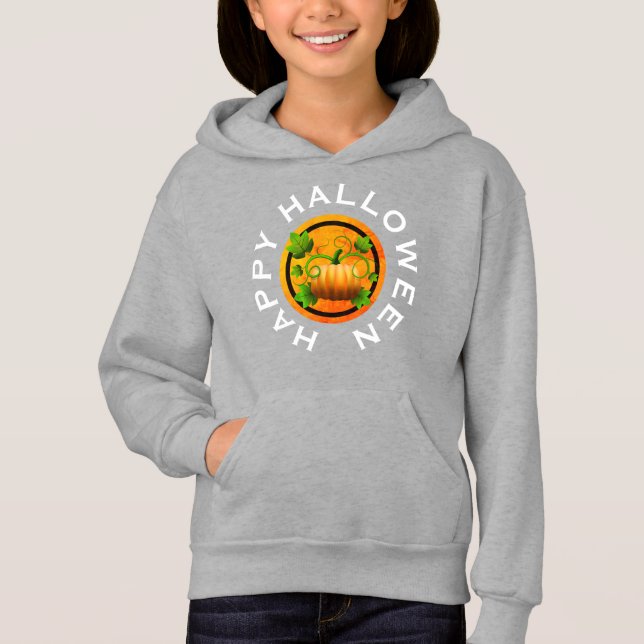 Orange Pumpkin Halloween Shirt Tröja (Framsida)