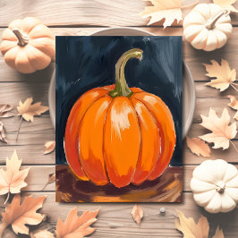 Orange Pumpkin Halloween-Thanksgiving Helg Vykort