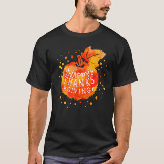 Orange Pumpkin Happy thanksgiving på hösten T Shirt