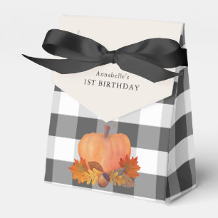Orange Pumpkin Höst löv Birthday Favbox Presentaskar