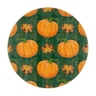Orange Pumpkin Höst löv Mönster