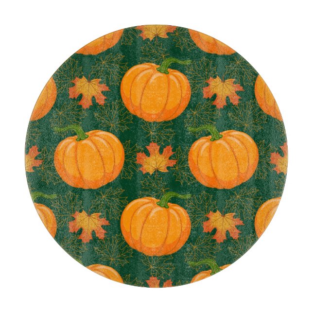 Orange Pumpkin Höst löv Mönster (Framsidan)