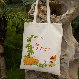 Orange pumpkin-hösten Tote Bag Tygkasse
