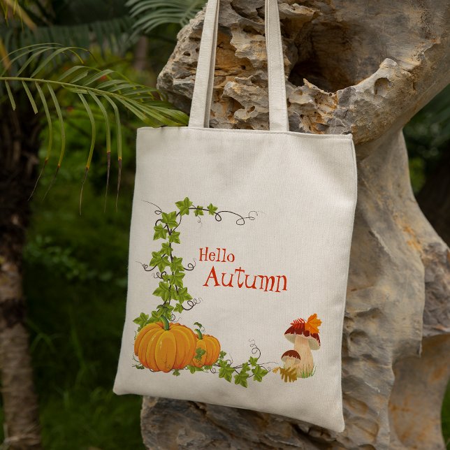 Orange pumpkin-hösten Tote Bag Tygkasse (Skapare uppladdad)