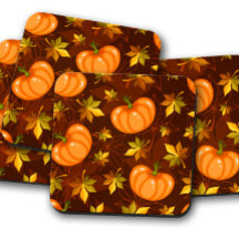 Orange Pumpkin Lämna| Hösten Kork Drink Underlägg