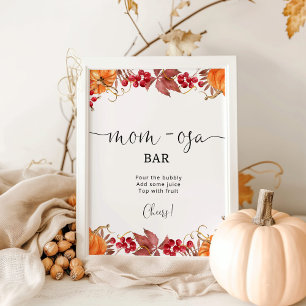 Orange pumpkin mamma-osa pub poster