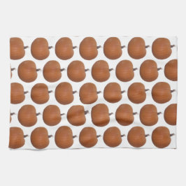 Orange Pumpkin Photo Cutout Tilad på White Kökshandduk