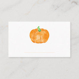 Orange Pumpkin-platskort för Thanksgiving Placeringskort