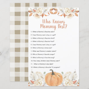 Orange Pumpkin Rustic Blommigt som känner Mamma bä