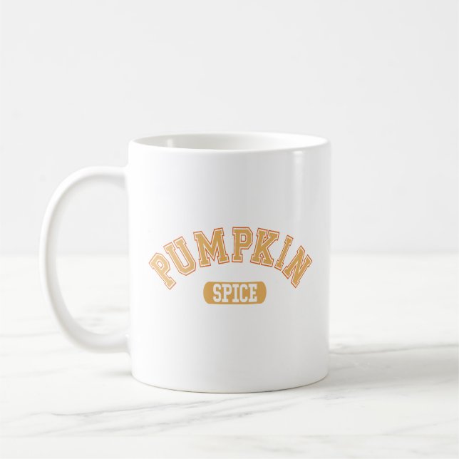 Orange Pumpkin Spice College Brev Inspired Kaffemugg (Vänster)