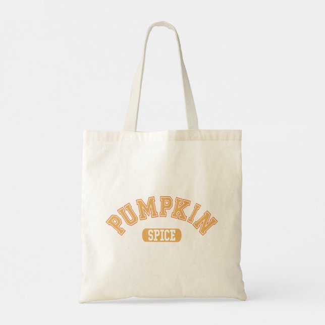 Orange Pumpkin Spice College Brev Inspired Tygkasse (Baksida)