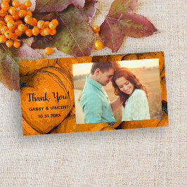 Orange Pumpkin-Tack-fotokort Tack Kort