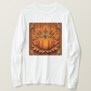 Orange Pumpkin White T-Shirt