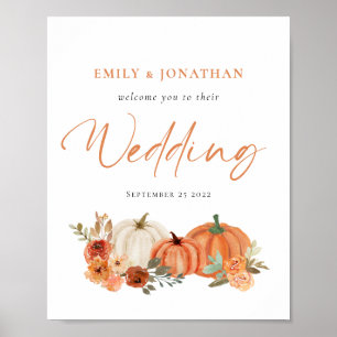 Orange Pumpkins Blommigtar - välkommen till Bröllo Poster