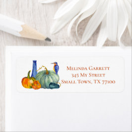 Orange Pumpkins Lycklig Fall Farm Anpassningsbar L Returadress Etikett