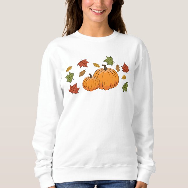 Orange pumpor och höstlöv  t shirt (Framsida)