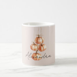 Orange pumpor på snören kaffemugg