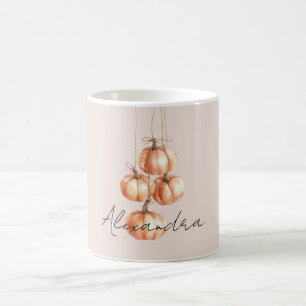 Orange pumpor på snören kaffemugg