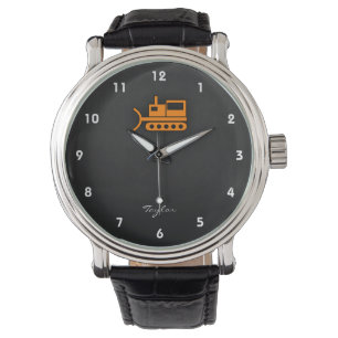 Orange, punktsats armbandsur