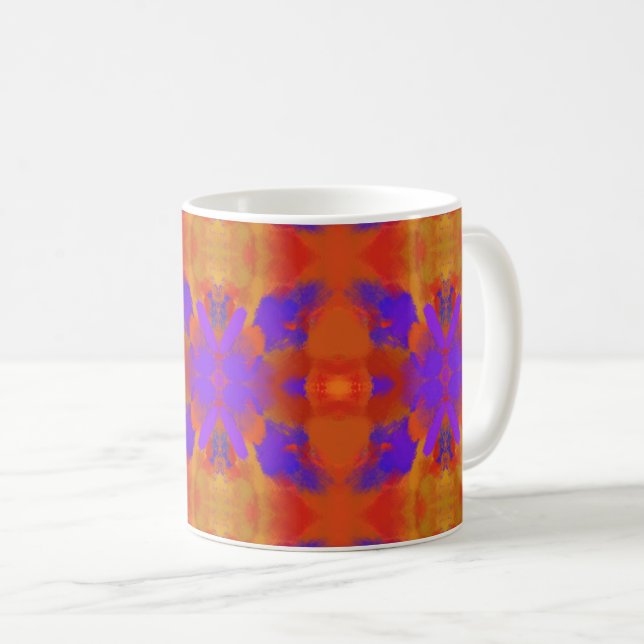Orange Purple And Red Abstract Graphic Art Design Kaffemugg (Framsida höger)